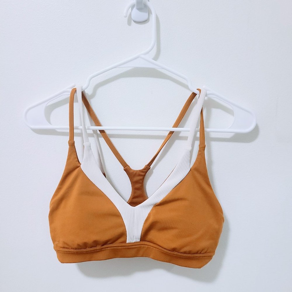 Lululemon New Ambition Sports Bra in Fools Gold Yellow / Light Ivory Size 4 - Picture 6 of 9